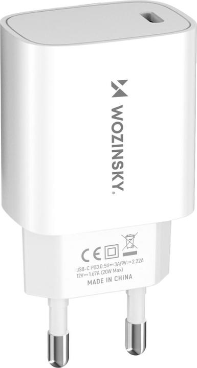 Wozinsky WGWCCW 20W USB-C wall charger - white (20 W)