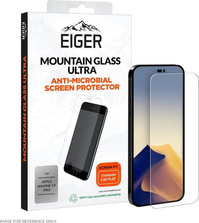 Actual product image Eiger Mountain Glass Ultra (1 Piece, Apple iPhone 14 Pro)