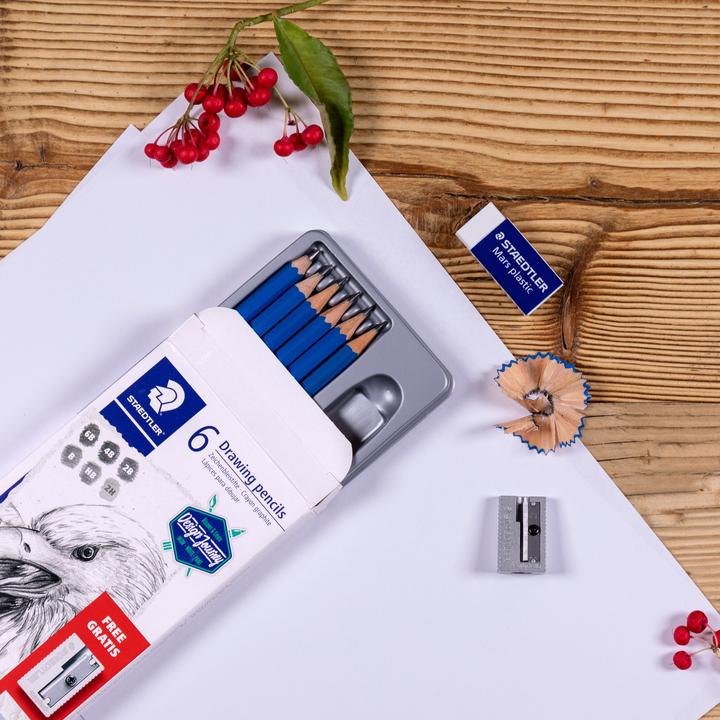 Actual product image Staedtler Pencil Lumograph Set (2 mm, 2B, 2H, 4B, 6B, B, HB, 6x)