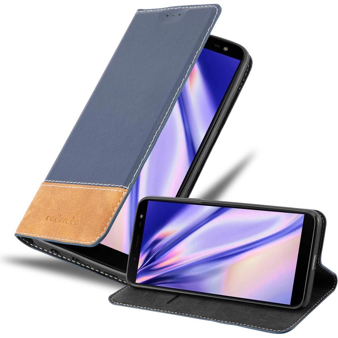 Thumbnail - Cadorabo X-Wallet Kunstlederkombi Hülle (Samsung Galaxy J6 (2018)), Smartphone Hülle, Blau