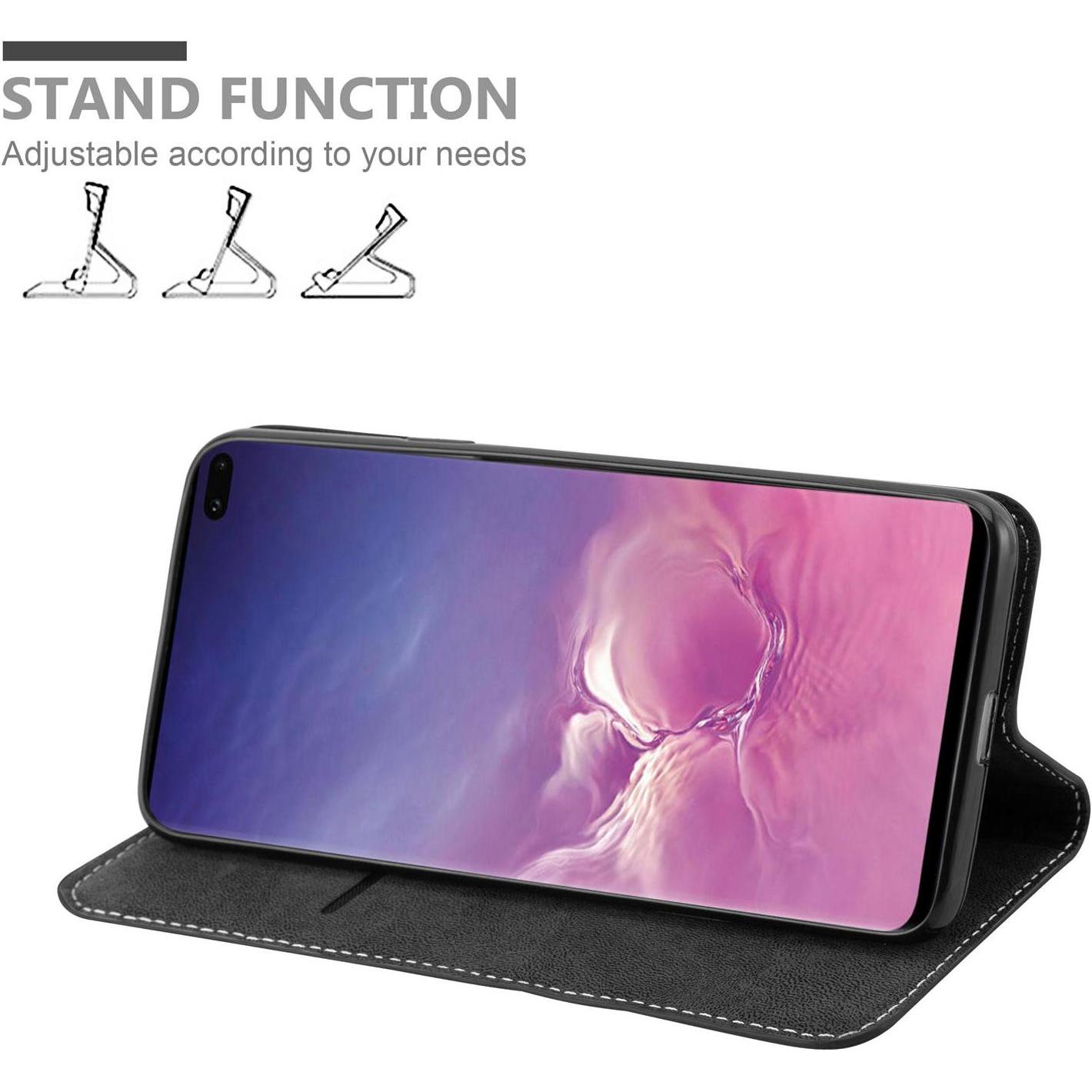 Thumbnail - Cadorabo X-Wallet Kunstlederkombi Hülle (Samsung Galaxy S10+), Smartphone Hülle, Schwarz