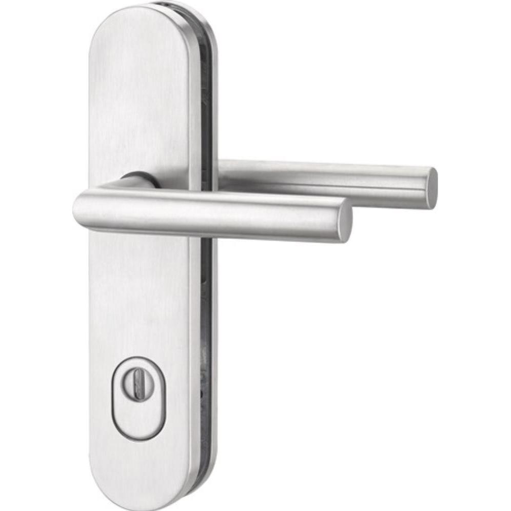 EDI, Türgriff + Fenstergriff, Schutzgarnitur Logo 8745/7203 Aluminium F1 72 mm 35-45 mm (Türgarnitur)