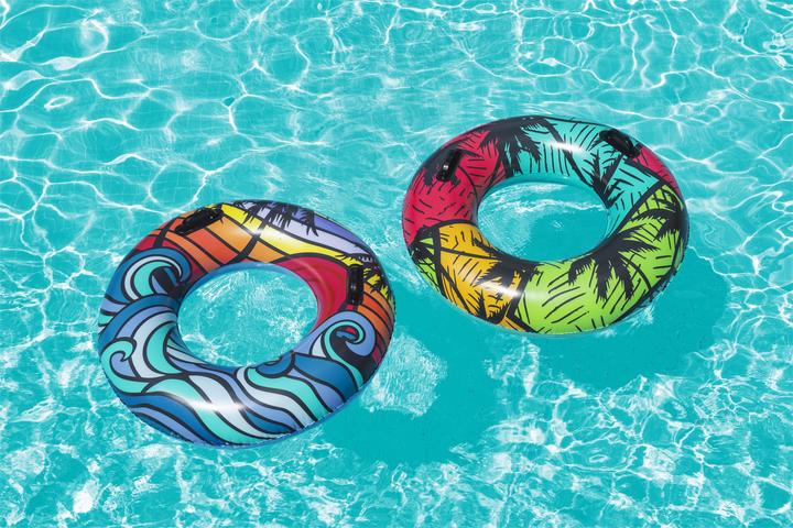 Immagine prodotto Bestway 36350 / 23 Giocattolo gonfiabile per piscina e spiaggia Tubo galleggiante con motivo multicolore