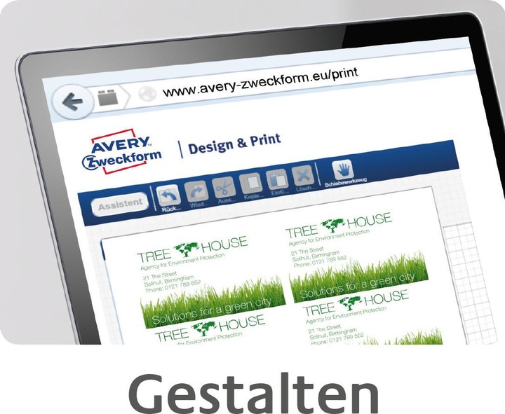 Actual product image Avery Superior Business Cards (200 g/m², 10 x, A4)