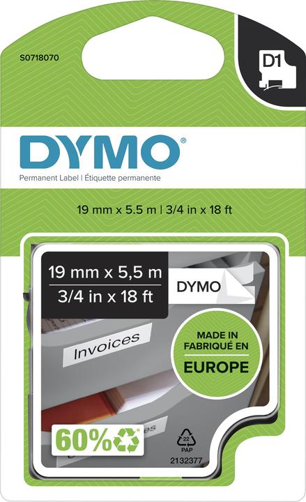 Actual product image Dymo S0718070 (1.90 cm, Black, White)