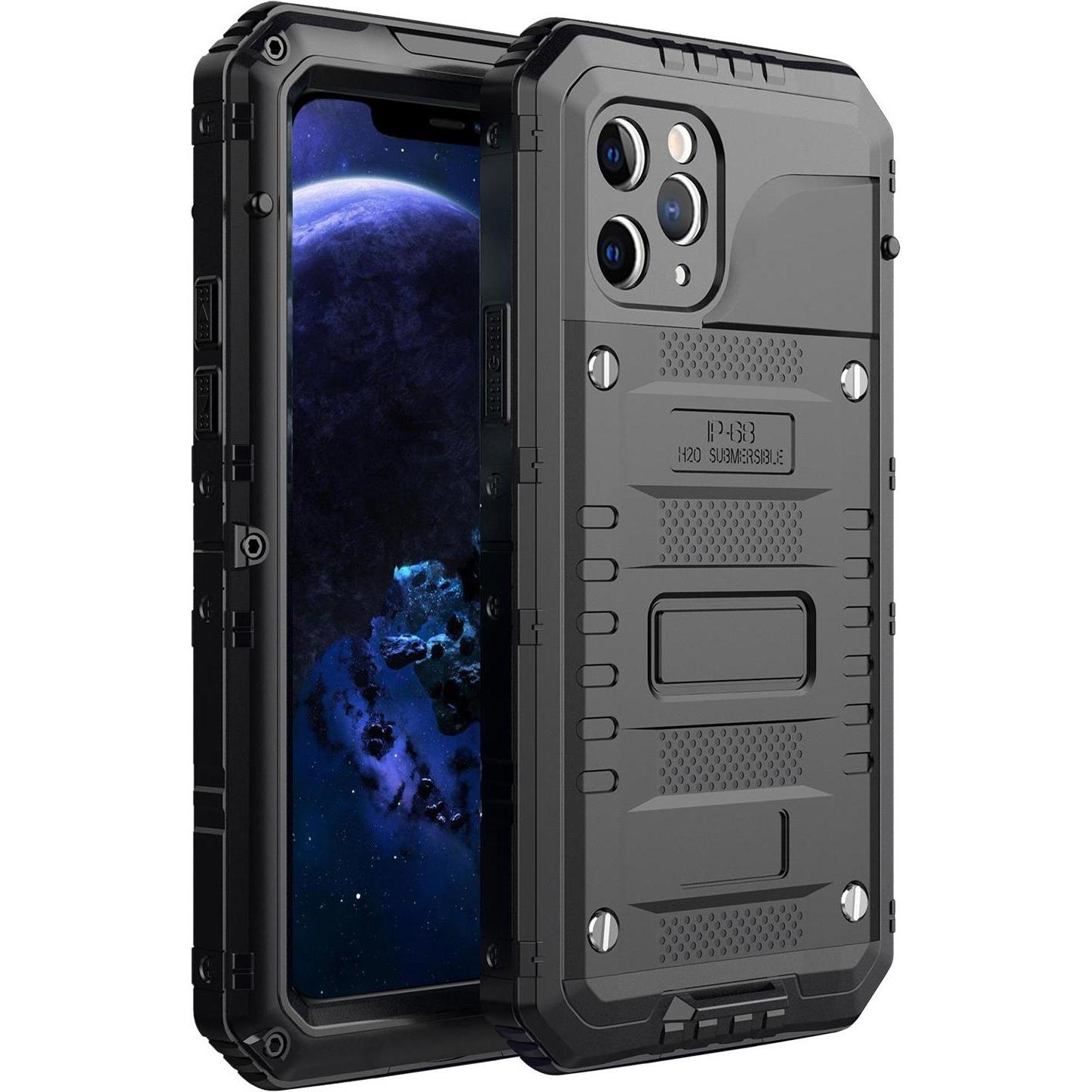 Cadorabo Outdoor Hülle 360 Grad Schutz (Apple iPhone 11 Pro), Smartphone Hülle, Schwarz