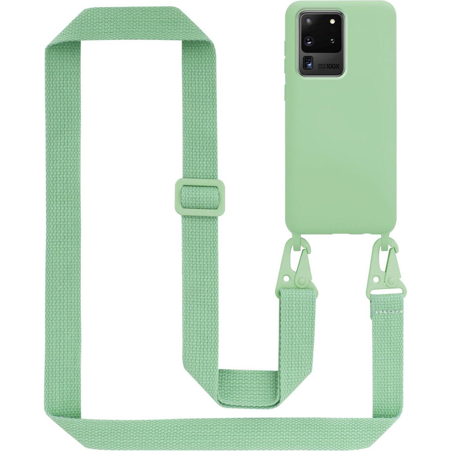 Cadorabo TPU Cover Handy Kette Liquid (Samsung Galaxy S20 Ultra), Smartphone Hülle, Grün
