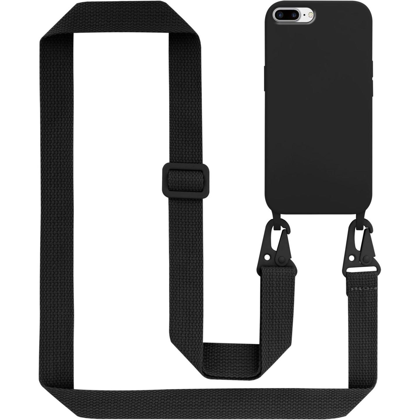 Cadorabo TPU Cover Handy Kette Liquid (Apple iPhone 7 Plus), Smartphone Hülle, Schwarz