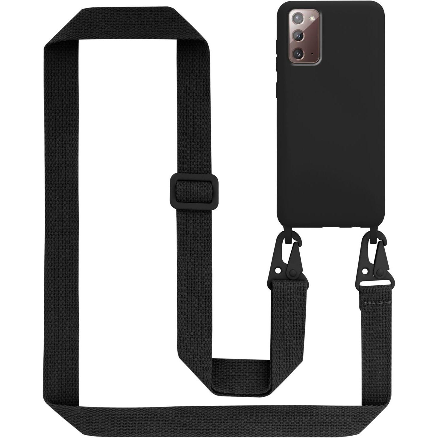 Cadorabo TPU Cover Handy Kette Liquid (Samsung Galaxy Note 20), Smartphone Hülle, Schwarz