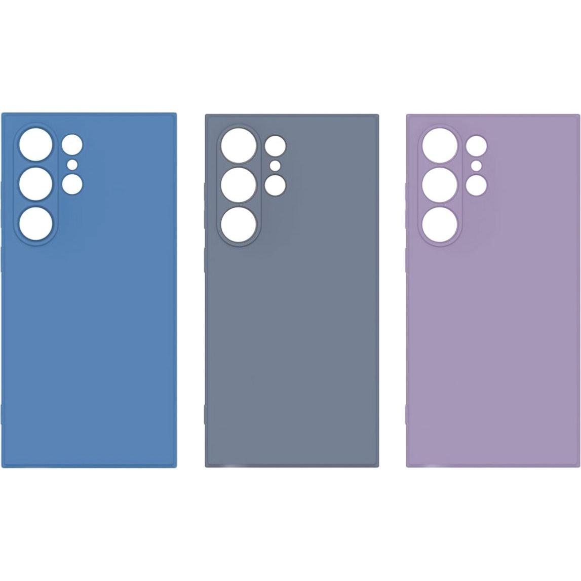 Thumbnail - Screenguard Purple Ocean Color Bundle 3er Liquid Silikon Hülle (Samsung Galaxy S24 Ultra), Smartphone Hülle, Blau