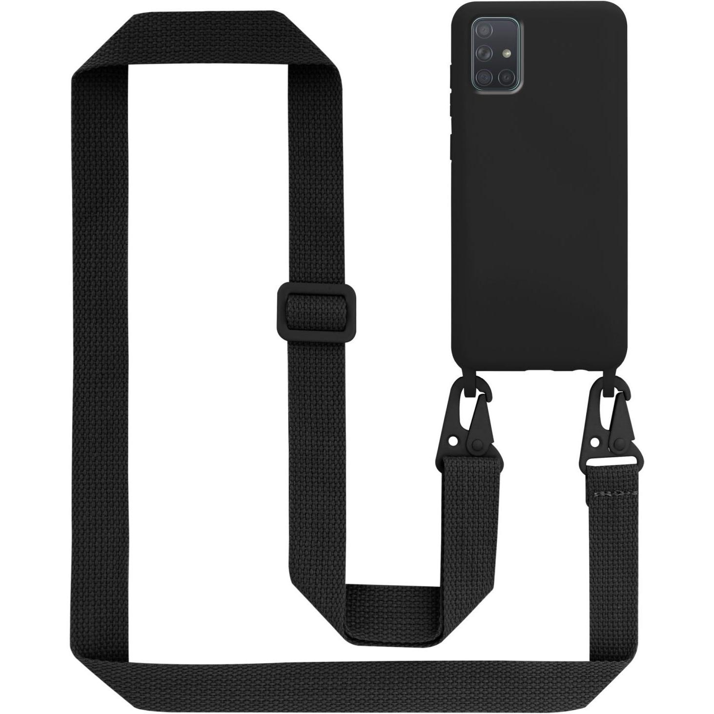 Cadorabo TPU Cover Handy Kette Liquid (Samsung Galaxy A71), Smartphone Hülle, Schwarz