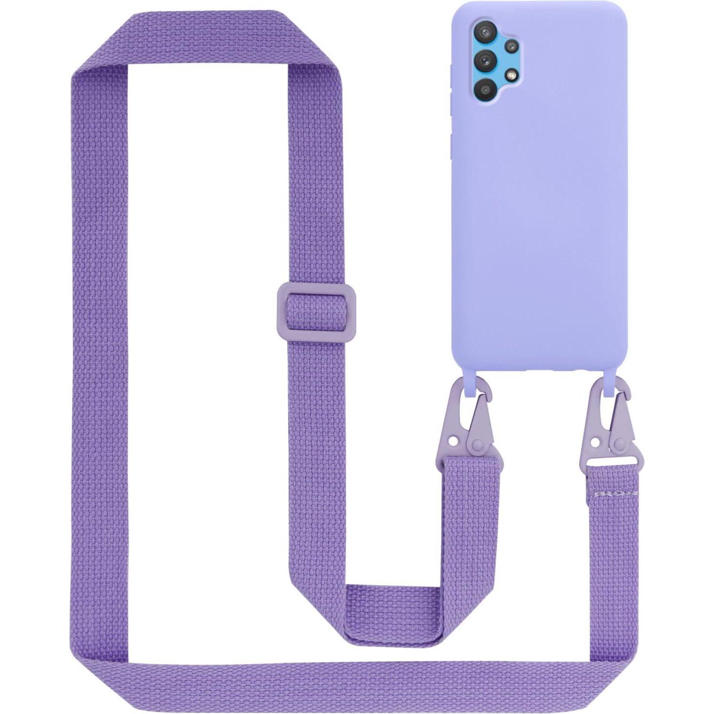 Cadorabo TPU Cover Handy Kette Liquid, Handykette, Violett