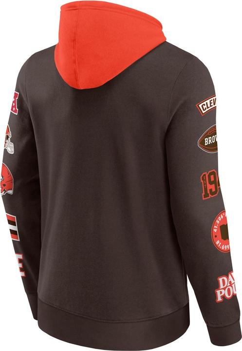 Immagine prodotto Fanatics Felpa con cappuccio con stampa sulle maniche Cleveland Browns NFL - XL (XL)