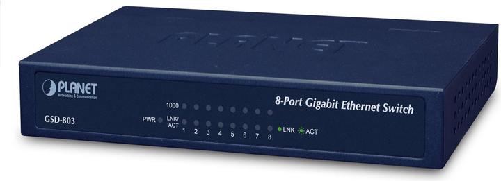 Produktbild Digitus 8 x 1000Base-T 16Gbps, 8K, 1Mbit PLANET / / Unmanaged (8 Ports)