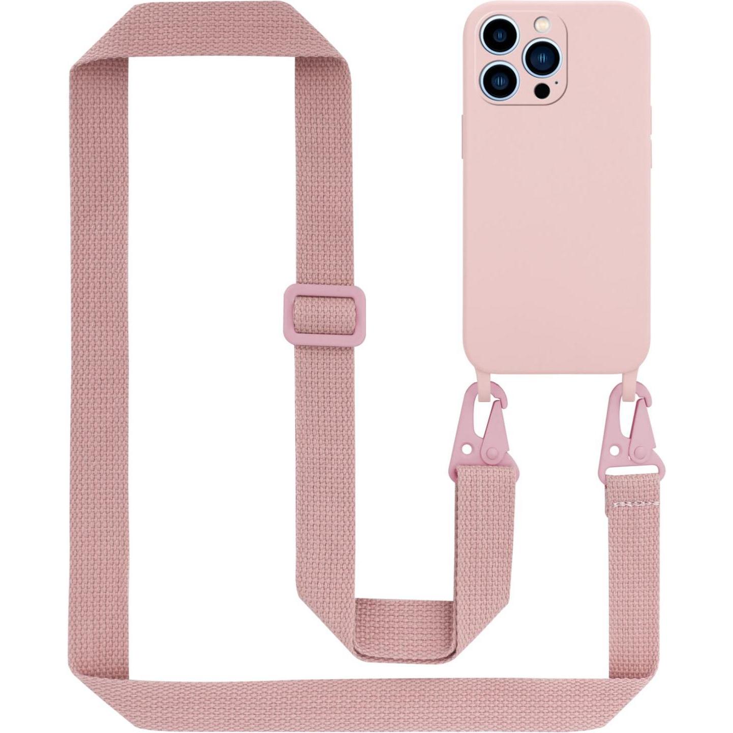 Cadorabo TPU Cover Handy Kette Liquid (Apple iPhone 13 Pro Max), Smartphone Hülle, Rosa