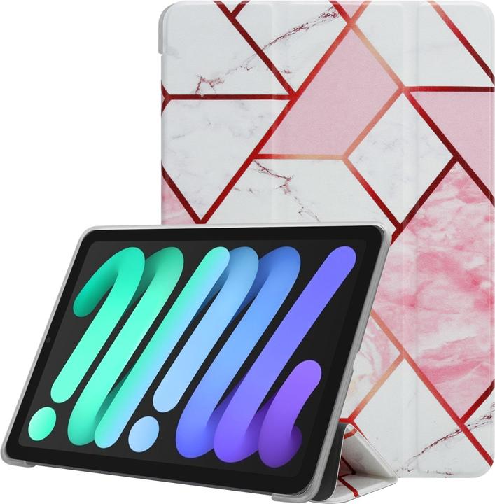 Actual product image Cadorabo Tablet Book Sleeve Colorful Marble (iPad mini 6)