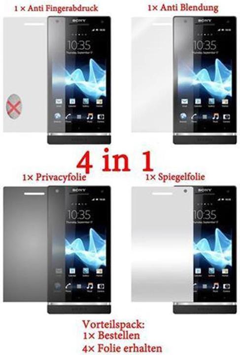 Produktbild Cadorabo 4x Schutzfolie (1 Stück, Sony Xperia S)