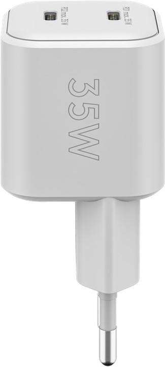 Actual product image Goobay USB-C PD GaN Dual-Schnellladegerät Nano 35 W weiss (35 W, 2 ports)