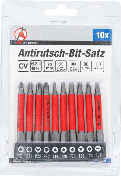 Immagine prodotto BGS Serie di inserti antiscivolo magnetici 70 mm 10 pz. (6,3 mm)