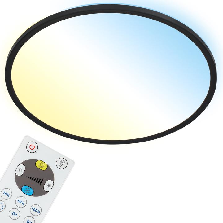 Actual product image Briloner Ultra flat CCT LED panel, black, 1xLED/18W (2400 lm)