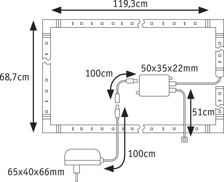 Image du produit Paulmann MaxLED 250 Stripe Set (Multicolore, 361 cm, Intérieur)