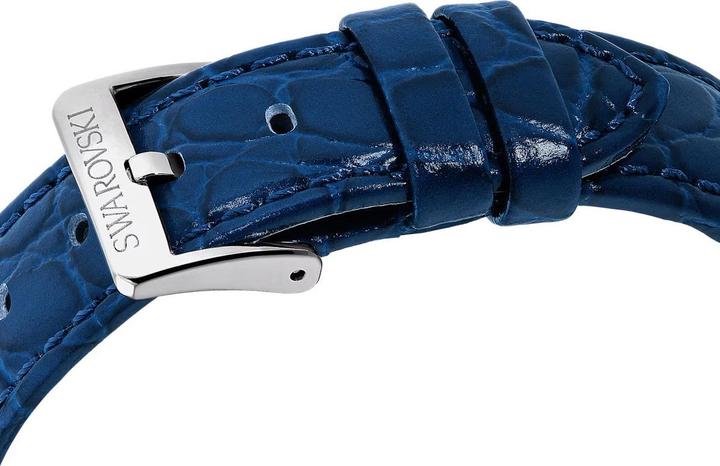 Actual product image Swarovski Octea Moon Watch Swiss Made Moon Leather strap Blue Blue finish Blue band ring (Analogue wristwatch, Swiss made, 37 mm)