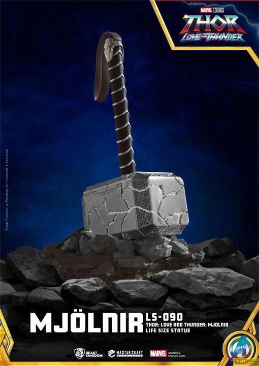 Image du produit Beast Kingdom Marvel - LS-090 - Thor : Love and Thunder - Mjolnir Statue Taille Réelle