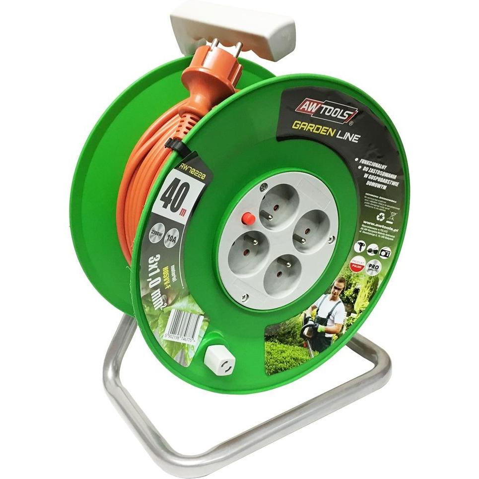 Awtools, Kabelrolle, PRZEDŁUŻACZ BĘBNOWY GARDEN LINE 40m 3x1mm 10A / 2300W (40 m)