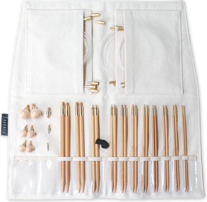 Actual product image Seeknit Needle set interchangeable needle tips Koshitsu 2.50 - 6.00 mm 12.5 cm Mini