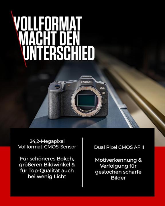 Actual product image Canon EOS R8 (EU) (24.20 Mpx, Full frame)