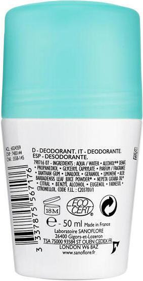 Actual product image Sanoflore Pureté de Lin Deodorant Roll-On (Roll-on, 50 ml)