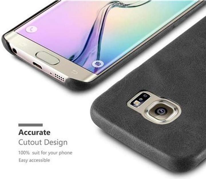 Image du produit Cadorabo Couverture rigide en similicuir avec structure (Samsung Galaxy S6 Edge)