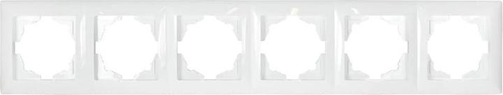 Actual product image Gunsan Visage 6-socket frame for 6 sockets Switch Dimmer White