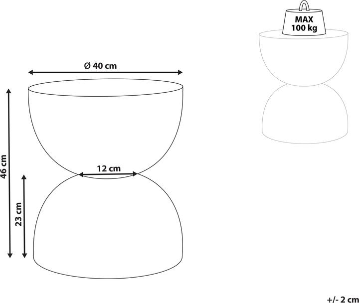 Actual product image Beliani Caoria (40 x 40 x 46 cm)