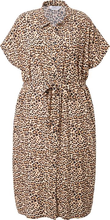 Actual product image Studio Untold Leopard Print Cap Sleeve Button Down Dress (54)