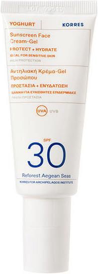 Korres Yoghurt Sonnencreme-Gel für das Gesicht SPF 30 (Sonnencreme Gesicht, SPF 30, 40 ml, 40 g)