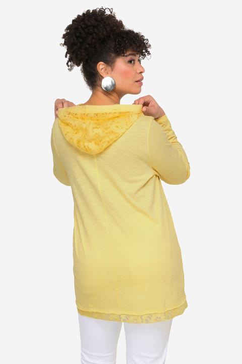 Produktbild Miamoda Langarmshirt, Kapuze, Spitzen-Details (56)