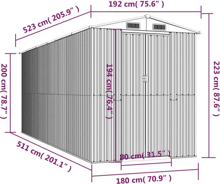 Produktbild vidaXL Geräteschuppen
