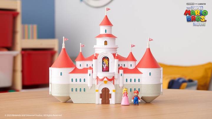 Actual product image Jakks Pacific Super Mario Movie - Mini World DLX Peach Castle Playset (417154)