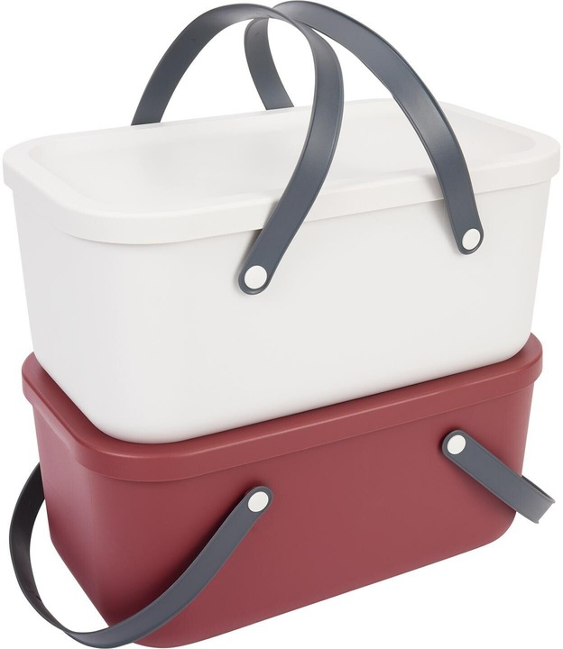 Produktbild Rotho Einkaufskorb RUMA Rot/Weiss, 2 tlg.
