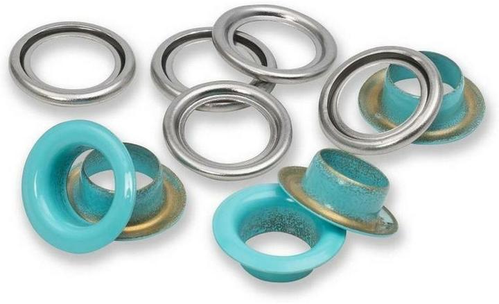 Produktbild Prym Ösen mit Scheiben MS, mint-silberfarbig 11 mm, 20 Stk.