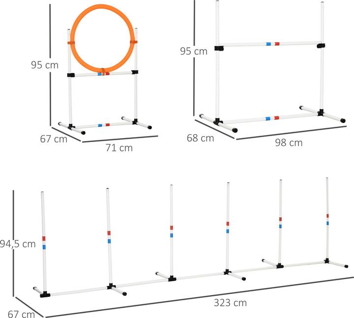 Actual product image PawHut Pet training set including bag (Agility)