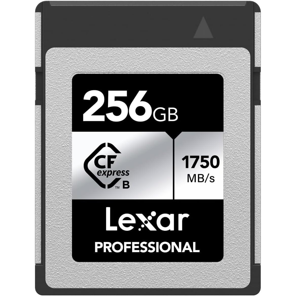 Lexar Carta CFexpress Type B, lettura fino a 1750 MB/s, compatibile con DSLR e XQD (256 GB, CFexpress tipo B), Scheda di memoria, Argento
