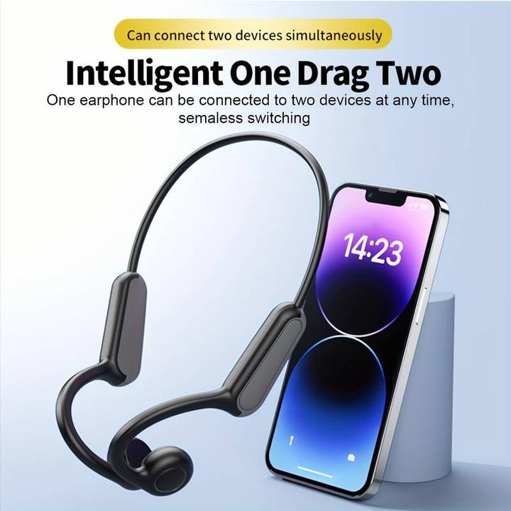 Image du produit PhoneLook Ecouteurs à conduction osseuse Bluetooth sans fil véritable pour le sport running vélo fitness (ANC, 11 h, Sans fil)