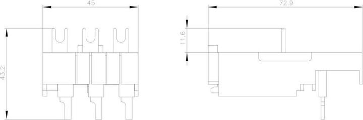Actual product image Siemens Connection module black 10 pcs. 3RA2921-1A