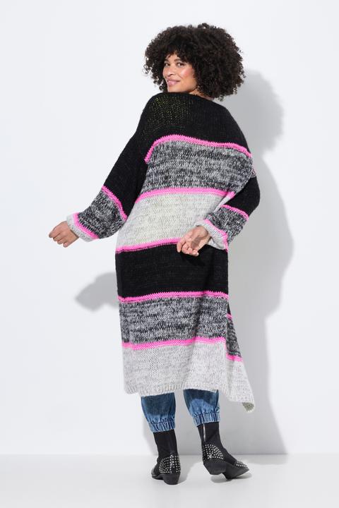 Image du produit Angel of Style Strickjacke, lang, Neonstreifen, offene Form (50, 52)