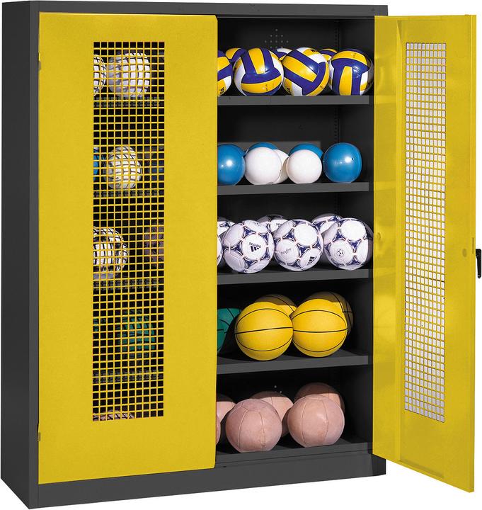 Immagine prodotto C+P Armadio a sfera (HxLxP: 195x150x50 cm, con porte a battente in lamiera forata, tipo 3)