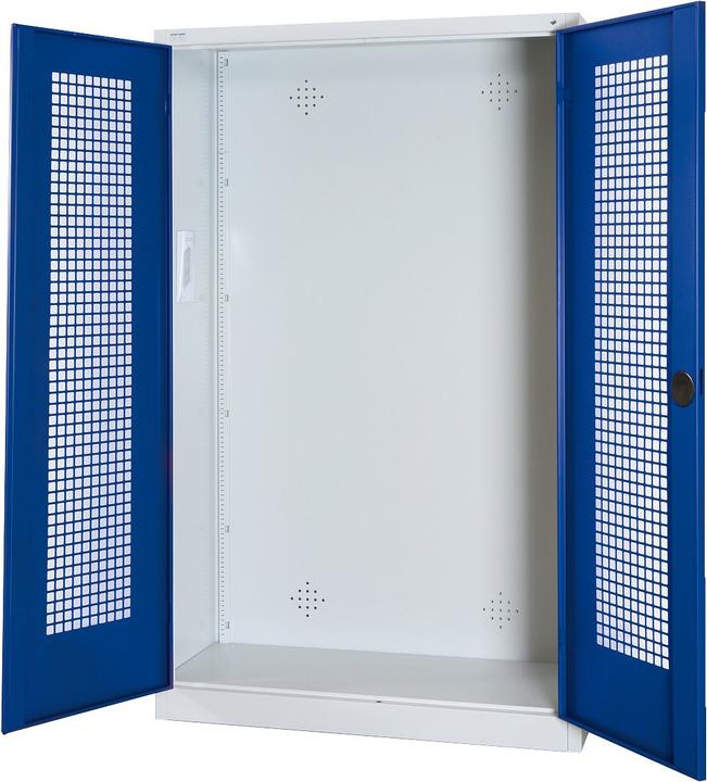 Actual product image C+P Modular sports equipment cabinet (HxWxD: 195x120x50 cm, with perforated sheet metal hinged doors).