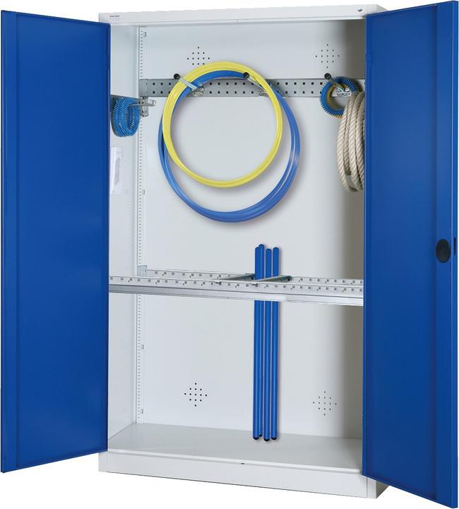 Produktbild C+P Modul-Sportgeräteschrank mit Grundausstattung (HxBxT: 195x120x50 cm, mit Vollblech-Flügeltüren)