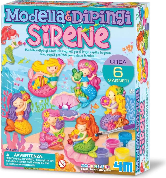 Actual product image 4M Glitter Mermaid Plaster and Paint Set - Mould & Paint